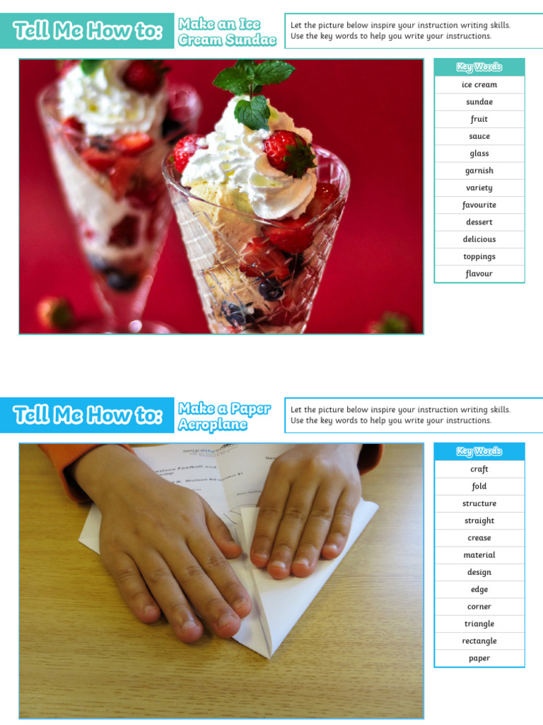 L5&6 - Instructional Writing - Visual Prompts | PDF