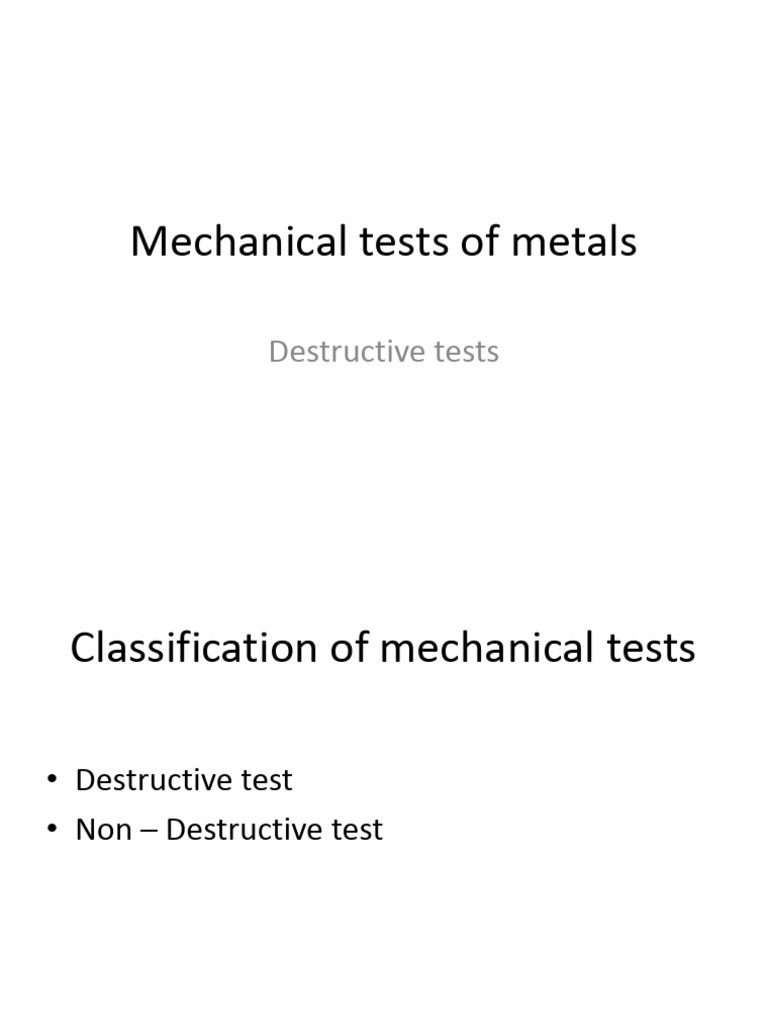 Mechanical Testing | PDF