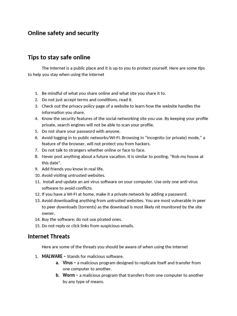 Lesson 2 online safety and security pdf