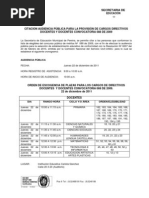 Citacion Sexta Oferta Publica - Diciembre 22 de 2011