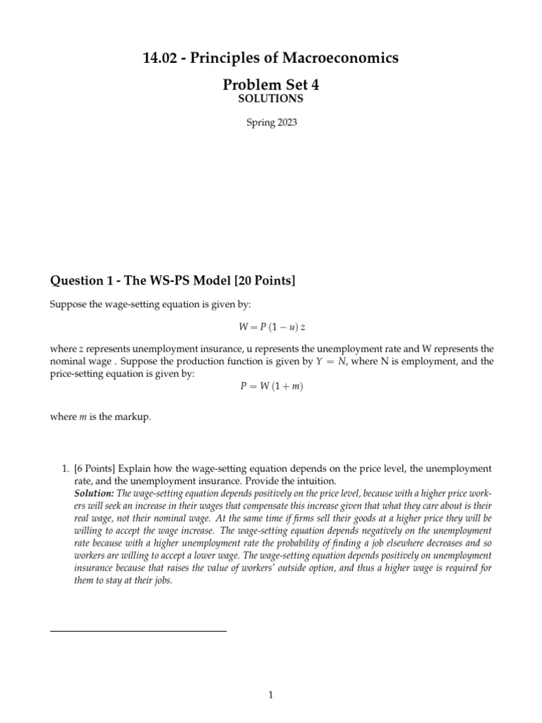 PS 4 Solution | PDF