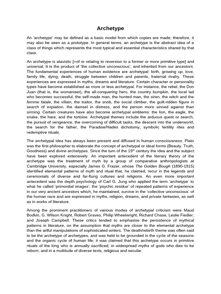 Archetype | PDF