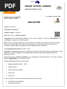 MD HASAN ALI Australian JOB OFFER