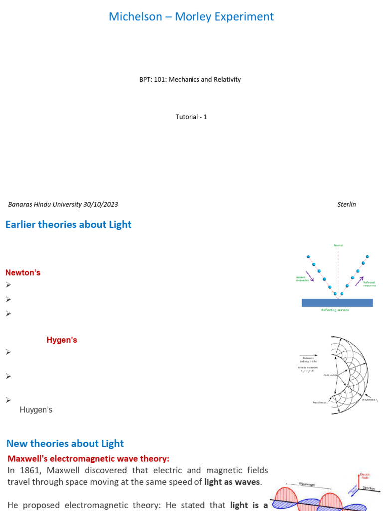 1a Michelson Morley Experiment Pdf