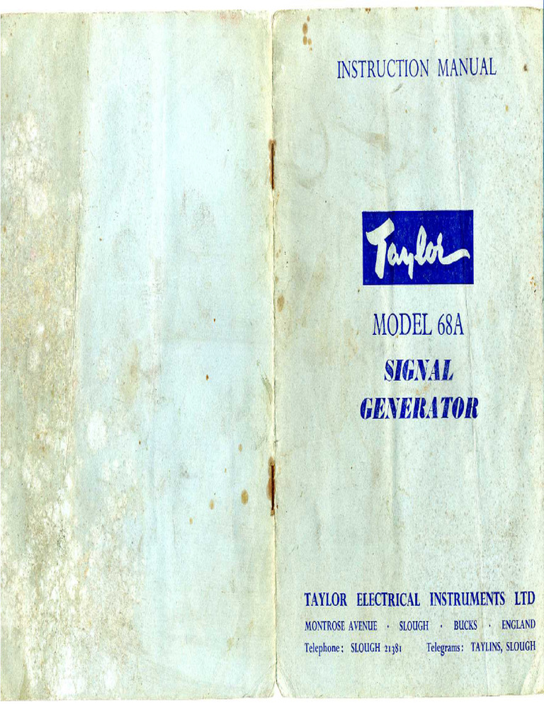 Taylor 68a | PDF