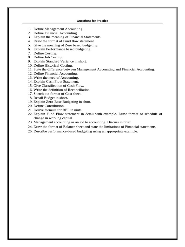 Accounting & Finance Practice Guide | PDF | Balance Sheet | Expense