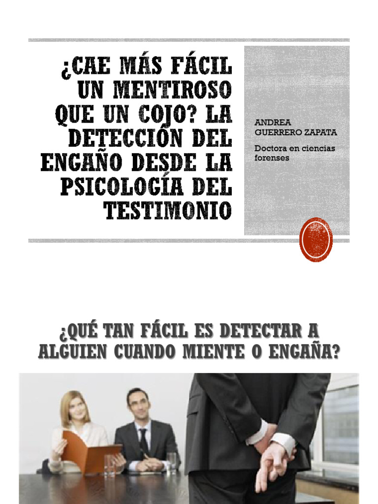Detección del Engaño en Testimonios | PDF | Mentira | Comunicación humana