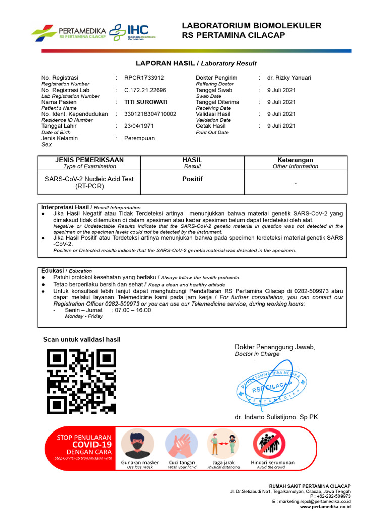 Hasil PCR TITI SUROWATI | PDF