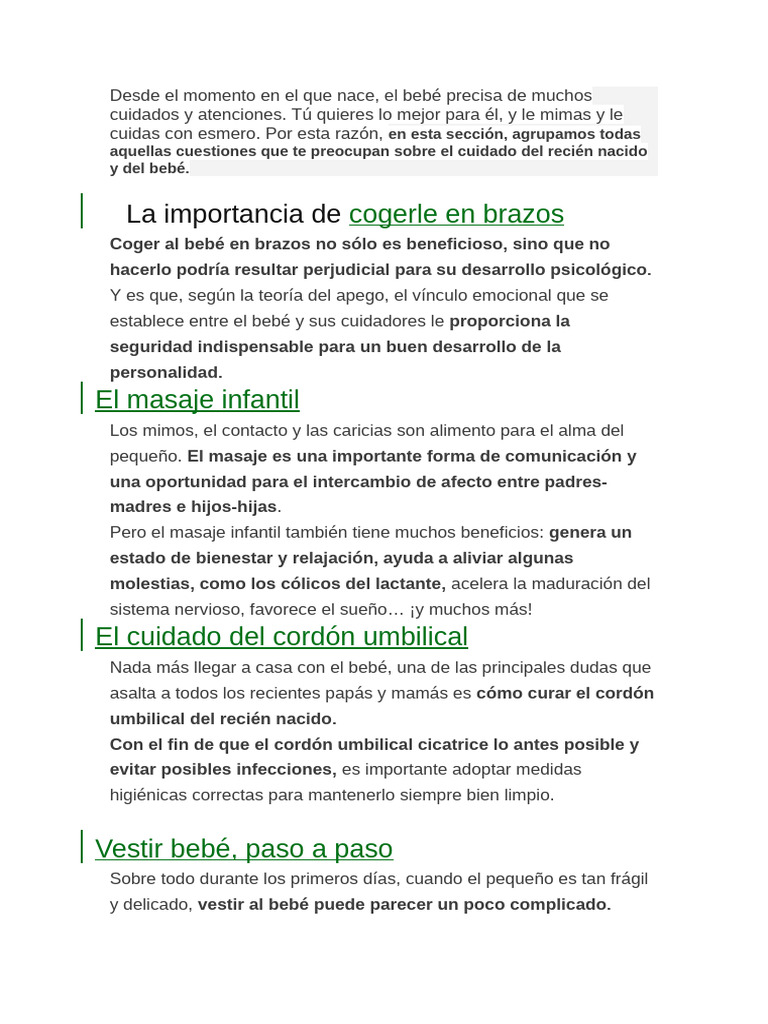 Cuidado Del Recien Nacido Pdf