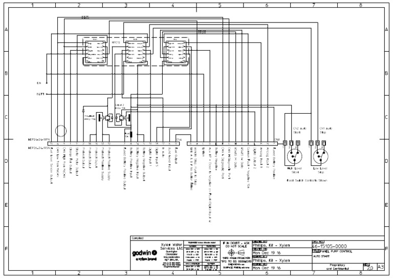 Godwin Water-Pump Panel Wiring Diagram. 46-15105-0000 | PDF