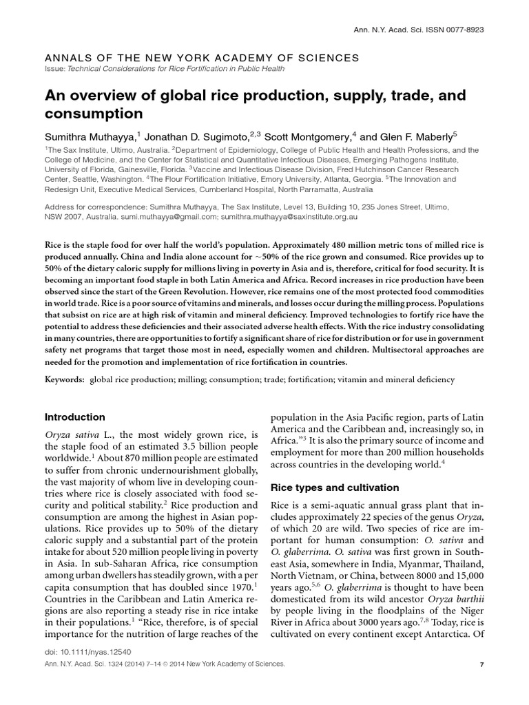 Annals of The New York Academy of Sciences - 2014 - Muthayya - An ...