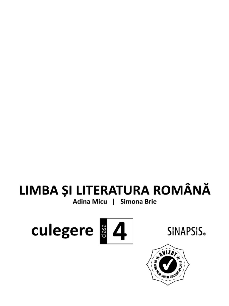 culegere limba romana clasa 5 paralela 45
