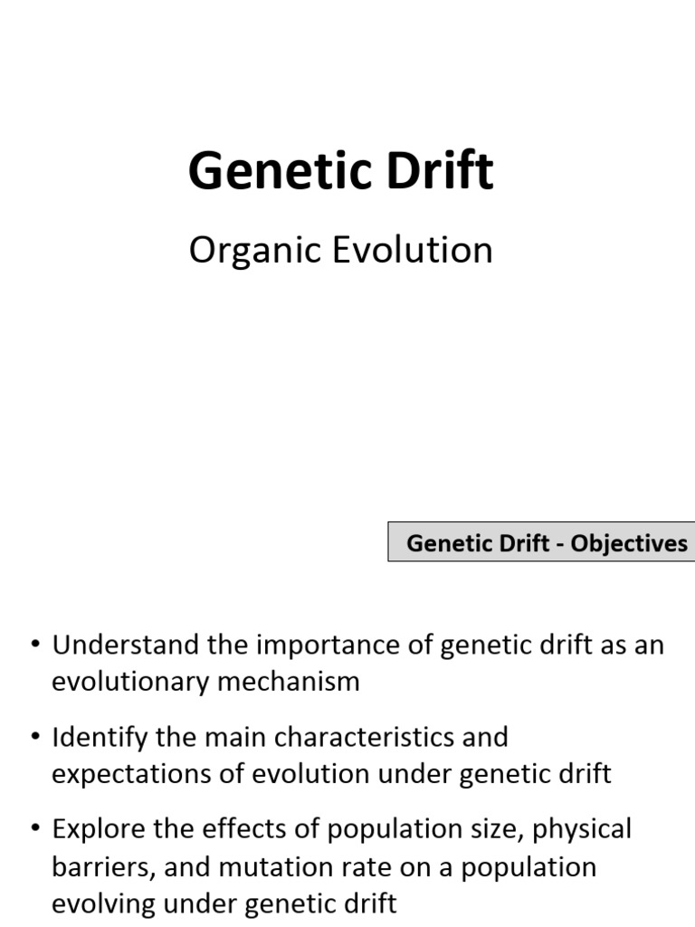 Genetic Drift: Organic Evolution | PDF
