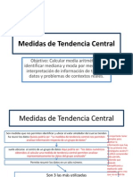 Medidas Tendencia Central