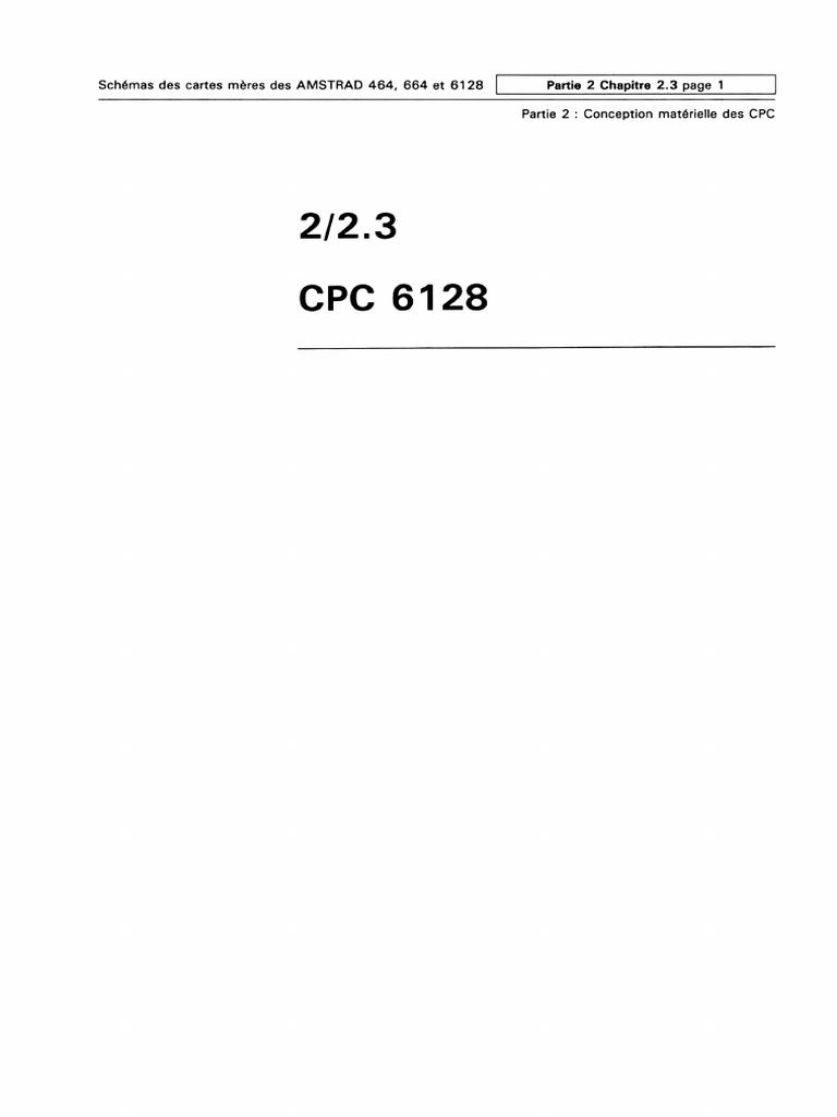 Amstrad Cpc 6128 carte mère 128 K fonctionnelle, azerty