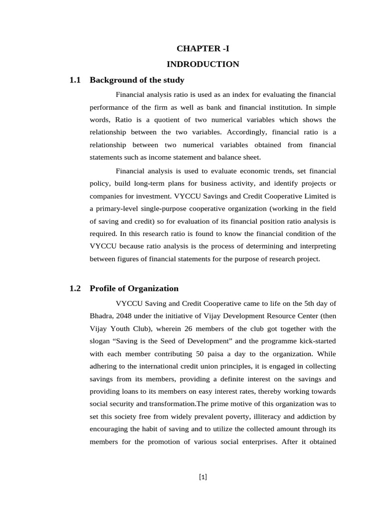 Chapter - I Indroduction 1.1 Background of The Study | PDF