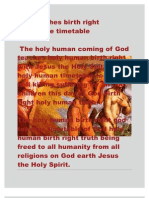 God Teaches Birth Right Worldwide Timetable