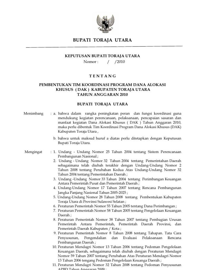 Contoh Sk Tim Teknis Kegiatan Dunia Sosial
