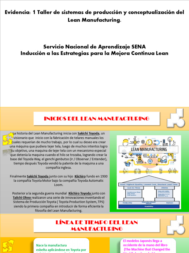 Historia y Herramientas del Lean Manufacturing | PDF | Lean ...