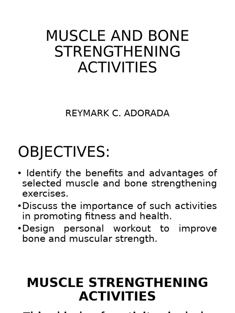 Muscle and Bone Strengthening Guide | PDF | Career & Growth