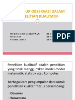 Prosedur Observasi Dalam Penelitian Kualitatif