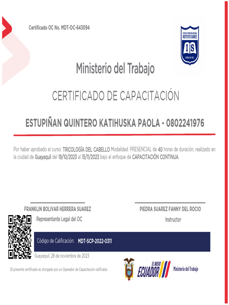 Certificado Setec | PDF