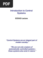 Introduction To Control Systems