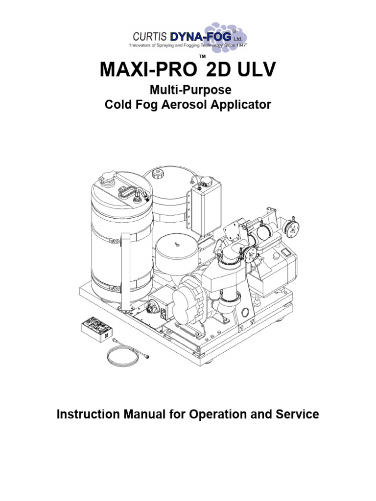 Product fogger ulv maxi pro 2d user manual model 2745 series 2 pdf