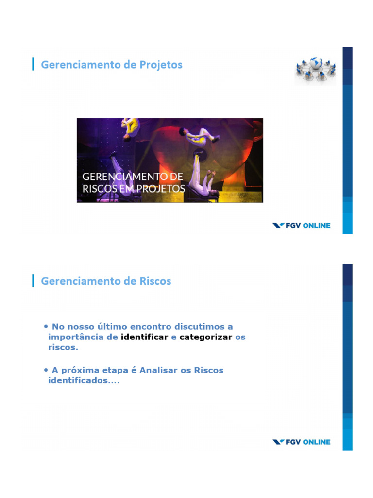Slide Apresentação 2 ROL - Gerenciamento de Riscos em Projetos | PDF
