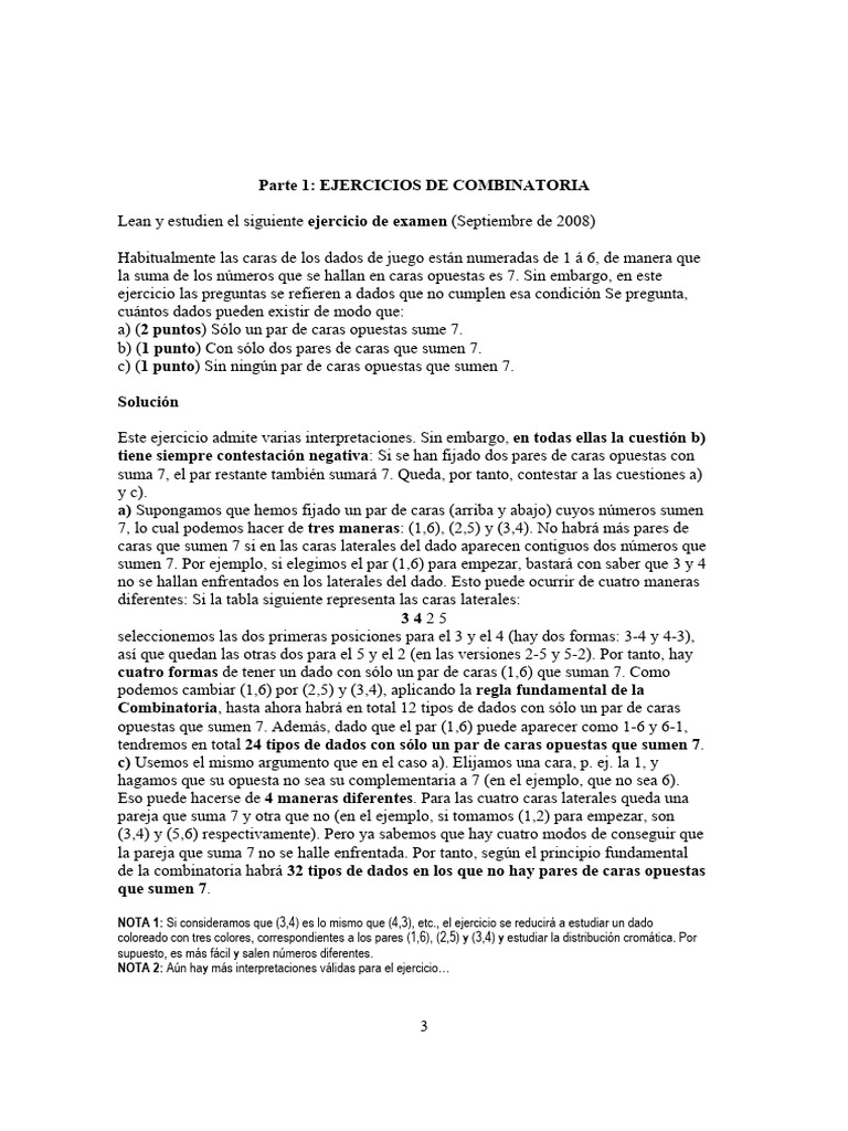 Coleccion de Ejercicios 01 | PDF | Combinatoria | Artes del Lenguaje y ...