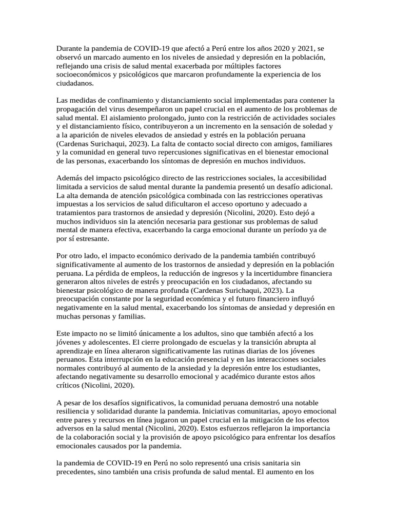Durante La Pandemia de COVID | PDF