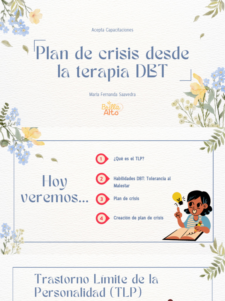 Plan de Crisis Desde La Terapia DBT | PDF