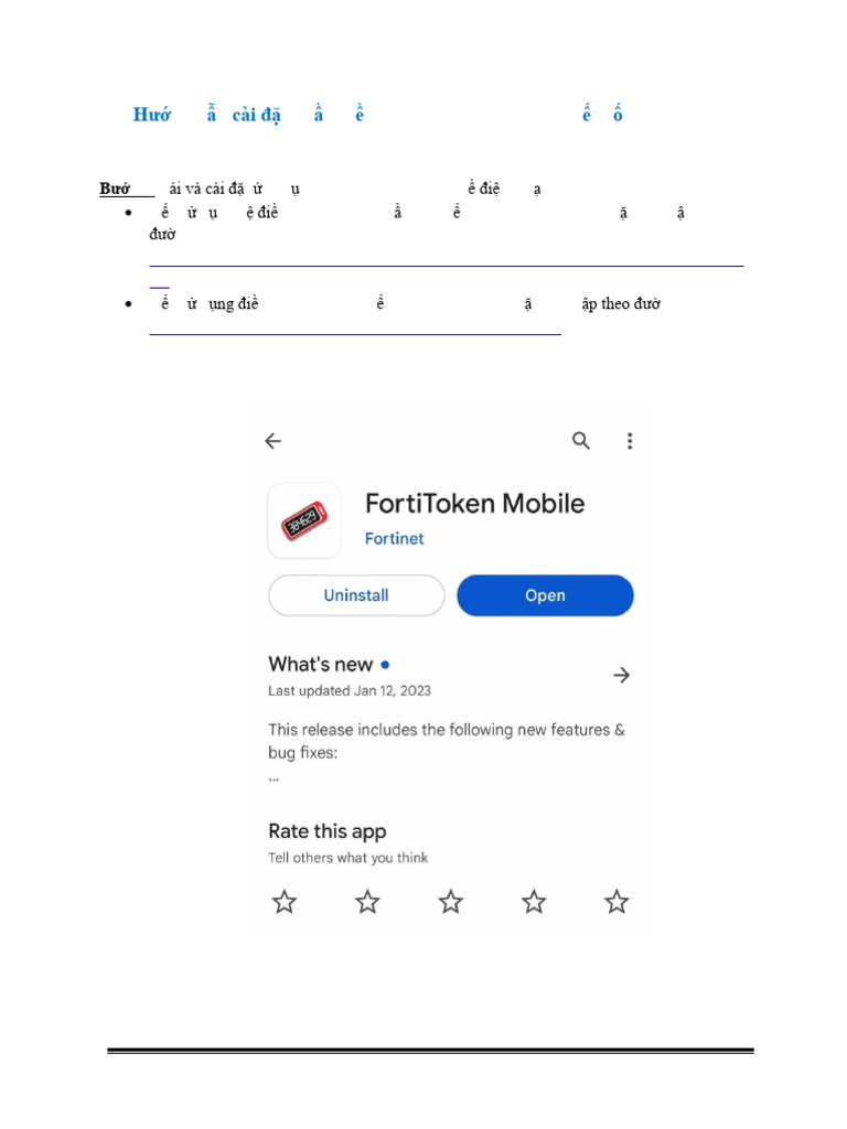 Hướng dẫn cài đặt phần mềm FortiToken Mobile và kết nối VPN 2FA | PDF