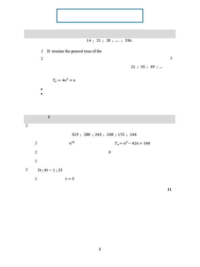Number Patterns 2 | PDF