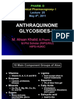 Lecture 25 Anthraquinone Glycosides-V