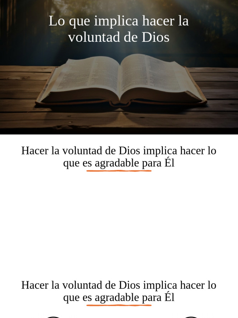 Lo Que Implica Hacer La Voluntad de Dios | PDF