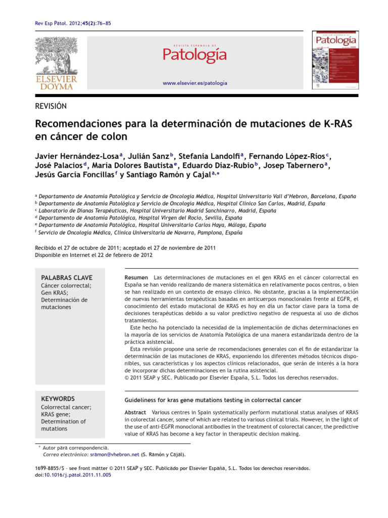 KRAS Mutation Testing in Colorectal Cancer | PDF | Colorectal Cancer ...