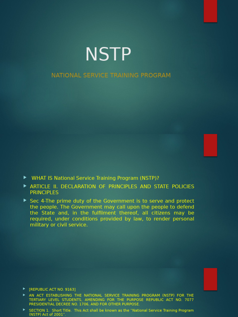 NSTP Lesson 1 | PDF