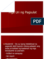 Uri ng pagsulat