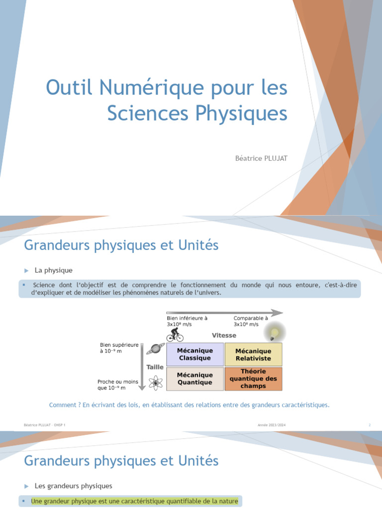 Partie I - Grandeurs Physiques Et Unités | PDF