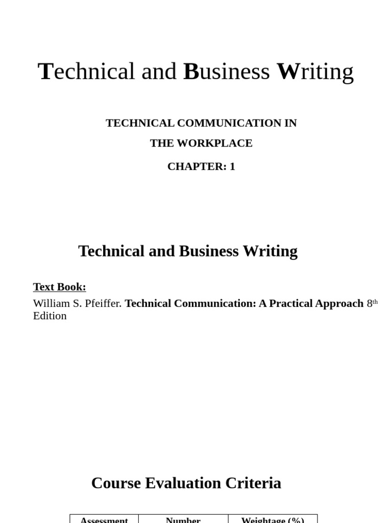 Technical Writing in the Workplace | PDF | Communication | Technical ...