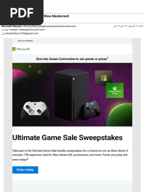 Gmail - Sweepstakes, Sales, and The Xbox Mastercard | PDF