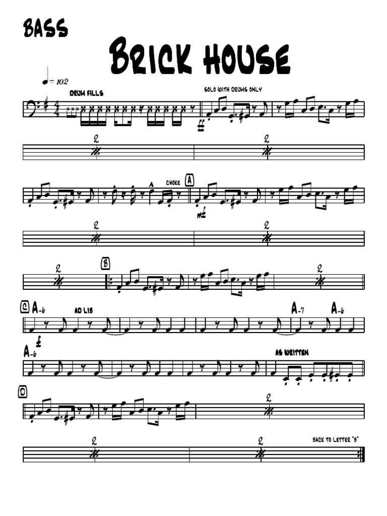 Brick House - Bass | PDF