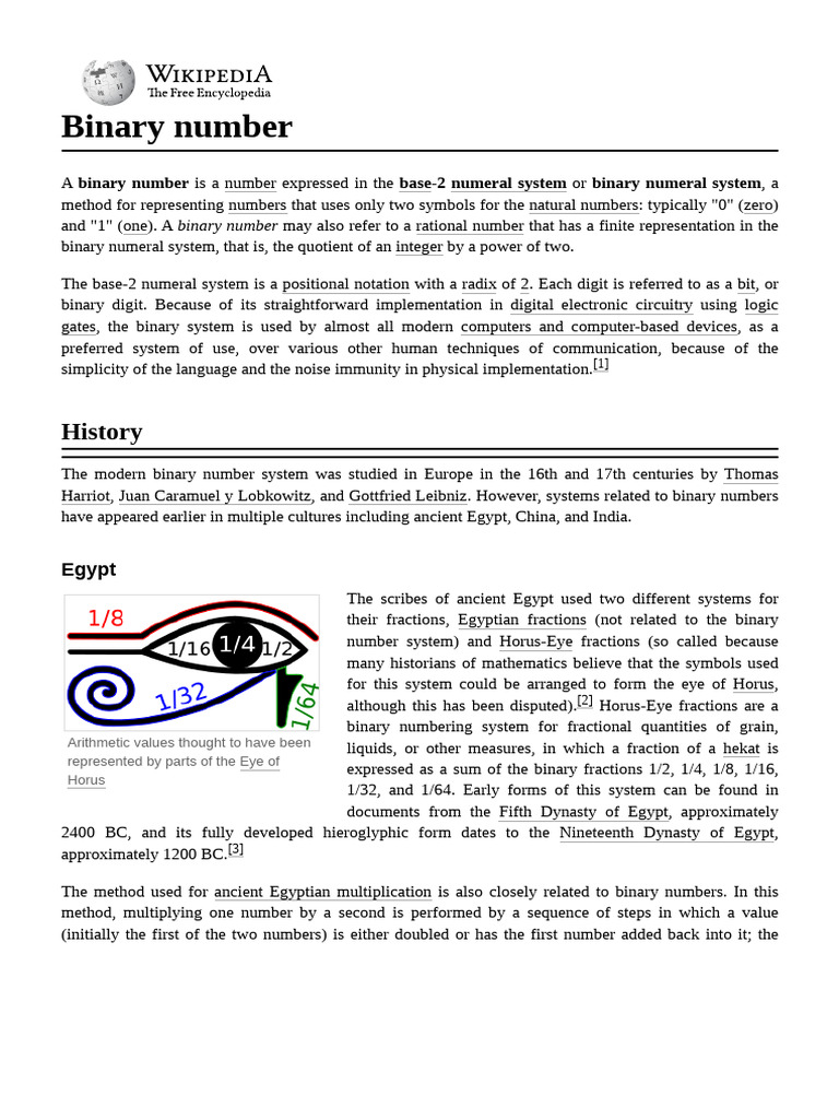 Binary Number | PDF