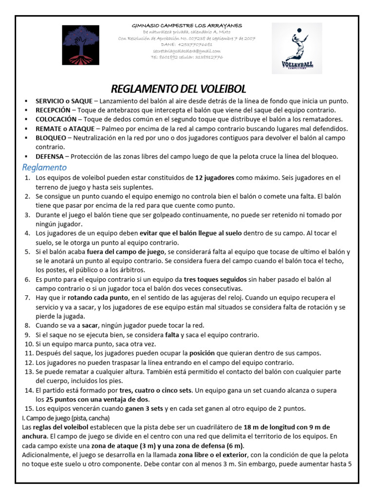 Reglamento Del Voleibol PDF - 1