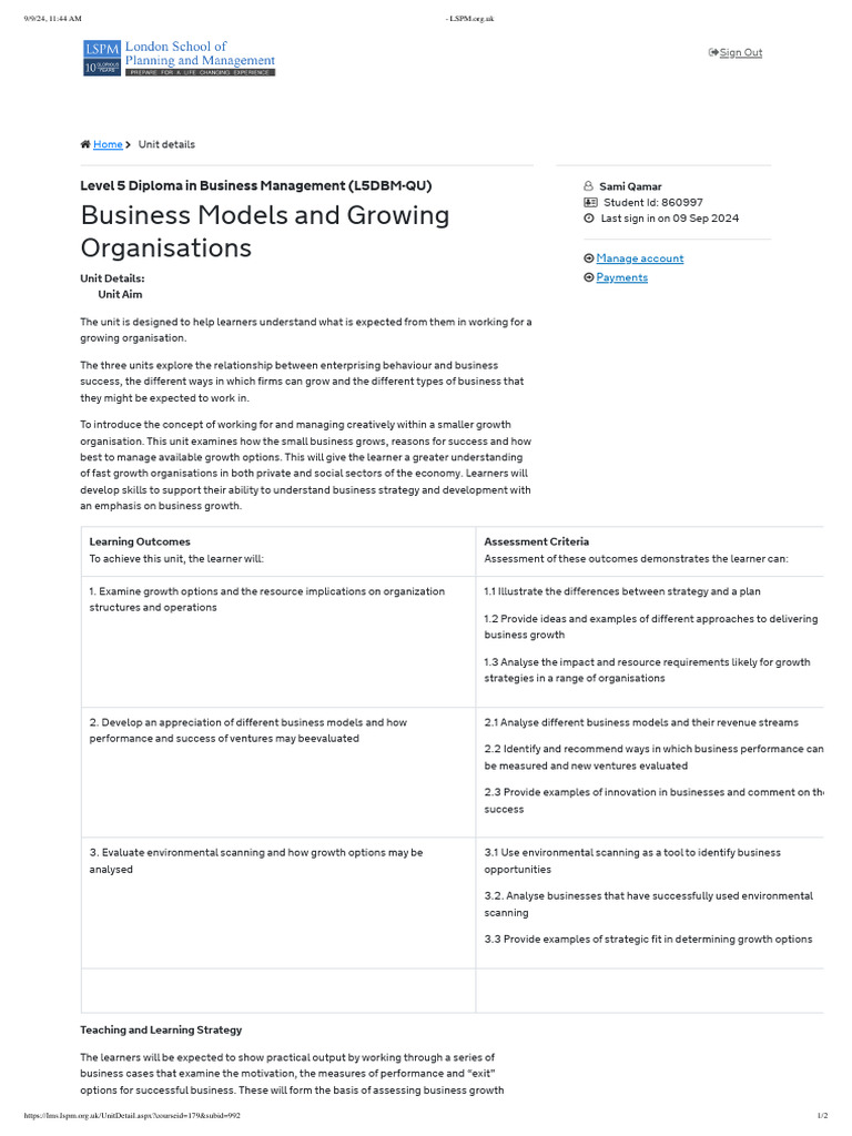 Business Models Growing Organization | PDF