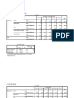 Crosstab analysis of employee expectations by department