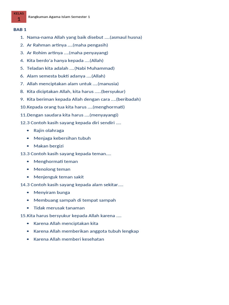 Bekal Berharga Menuju Sukses UTS: Latihan Soal Pilihan Agama Islam Kelas 3 SD Semester 1