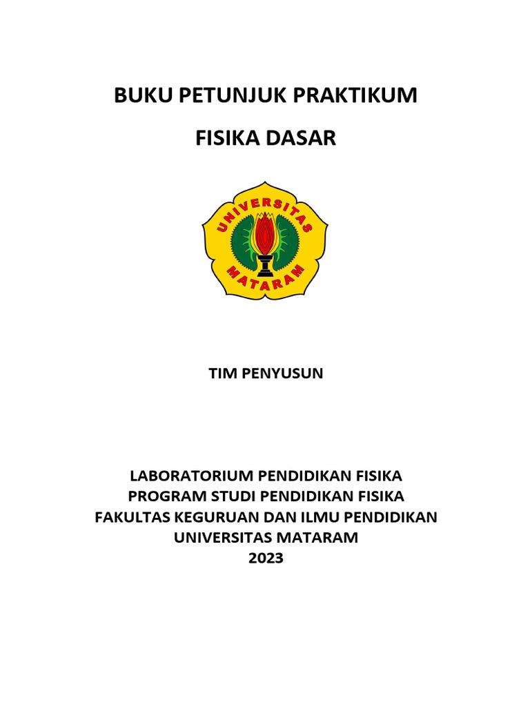 Panduan Praktikum Fisika Dasar 2023 | PDF | Komputer | Teknologi & Rekayasa