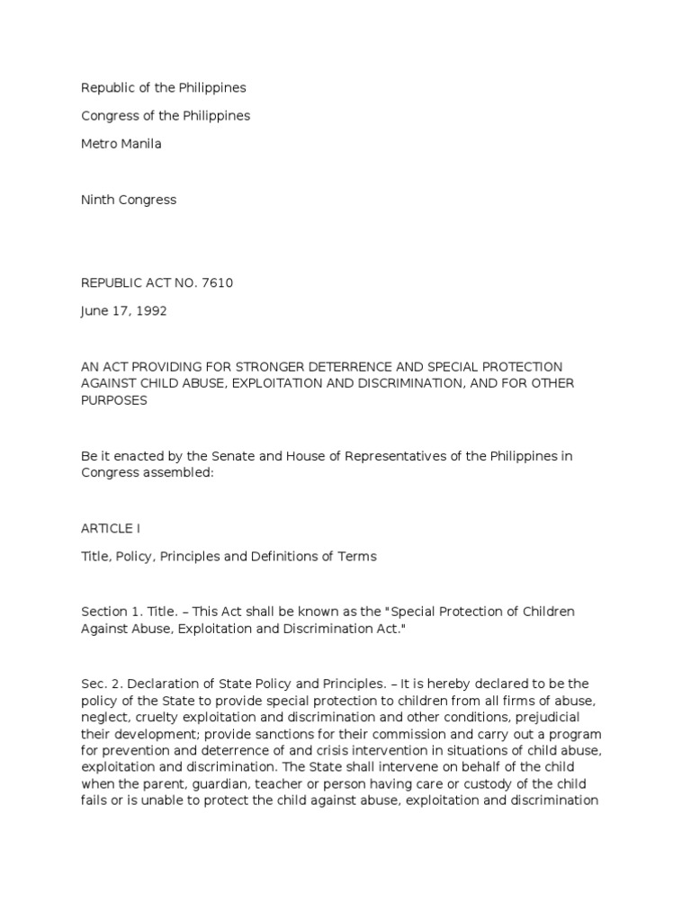ra-7610-special-protection-of-children-against-abuse-exploitation-and